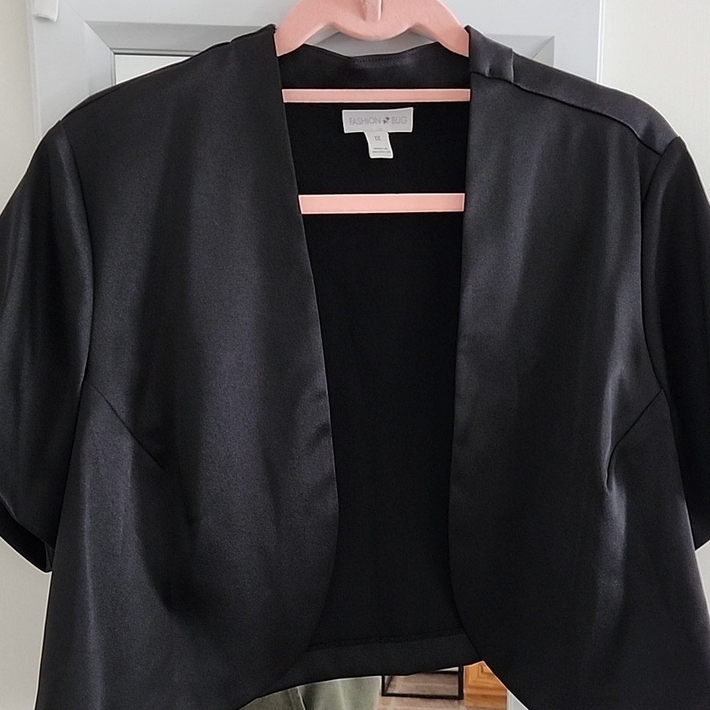 Black Satin Bolero Jacket